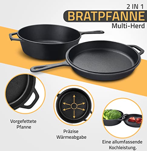 Gusseisen Pfanne Kichly Vorgewürzter Dutch Oven Feuertopf