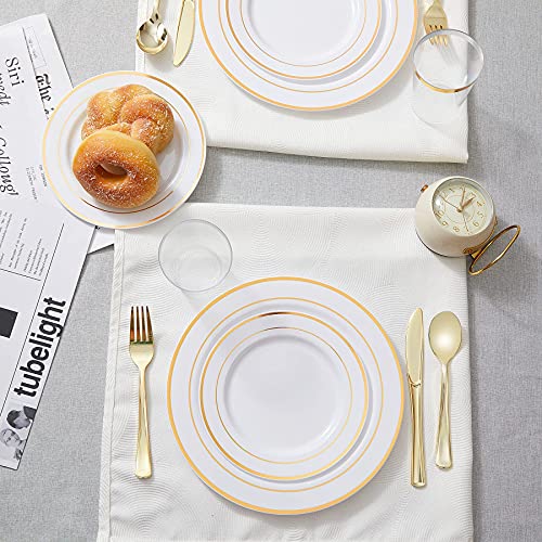 N9R 300PCS Gold Plastic Silverware, Heavy Duty Gold Plastic Cutlery Set Disposable Flatware Dinnerware, 100 Forks, 100 Spoons, 100 Knives, Perfect for Party, Wedding and Daily Use by N9R - Image 7