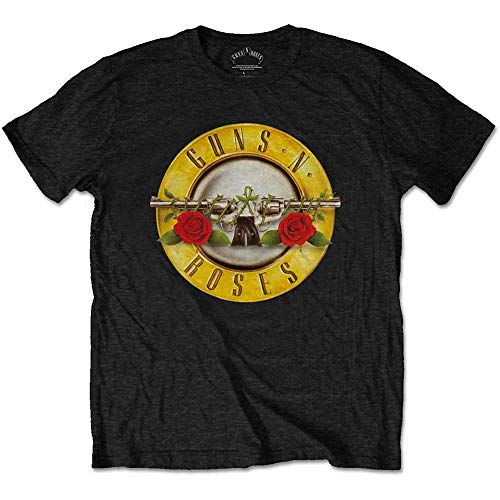 Image of Guns N Roses Classic Logo T-Shirt Unisex Men's Official Licensed Band Merch Tee - Black (4XL)