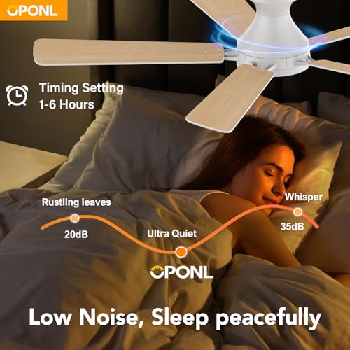OPONL 52 inch Low Profile Ceiling fan with Light and Remote Control by OPONL - Used condition - Image 4