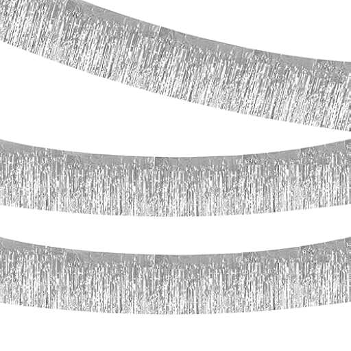 3 Unidades Guirnalda de Flecos, Cortinas de oropel con Flecos metálicos, 300cm Guirnalda de Flecos de Papel de Aluminio, Cinta el Plastico para Decoración Boda de Jardín Cumpleaños Fiesta Plata | Ya disponible en tu tienda friki favorita! En mundofriki.es! 3 Unidades Guirnalda de Flecos, Cortinas de oropel con Flecos metálicos, 300cm Guirnalda de Flecos de Papel de Aluminio, Cinta el Plastico para Decoración Boda de Jardín Cumpleaños Fiesta Plata | Ya disponible en tu tienda friki favorita! En mundofriki.es!
