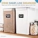 Shazo 2 PC (9.5L | 321 Oz) Extra Large Bulk Food Storage Containers with Airtight Lids for Flour, Sugar, Rice, Cereal & Pasta - Leakproof, BPA-Free Plastic Canisters for Kitchen & Pantry Organization