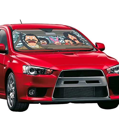 Anime Cartoon Windshield Sun Shade For Trucks Suv Sunshade For Car Windshield Auto Sunshades Blocks Uv Rays Sun Visor Protector-Small 51 X 27.5 In #TOP7