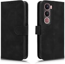 WBWONE Cover per VIVO Y31 5G, Custodia a Portafoglio in Pelle Premium con funzione di supporto e Slot per Carte - Nero