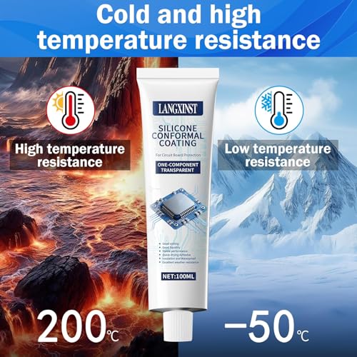 100ml Conformal Coating for Electronics, Silicone Adhesive Sealant Transparent Insulating Sealant, Strong Fluidity Waterproof for Circuit Boards Appliance Control Boards LED Lamps