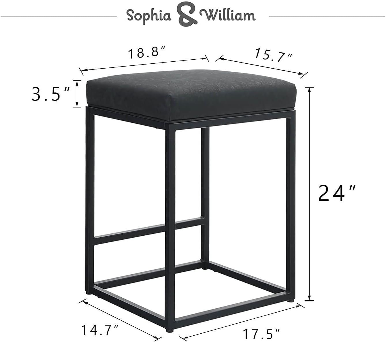 Buy Sophia William 24 Bar Stools Set Of 2 Counter Height
