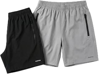 Kit 2 Bermudas Tactel Masculina com Elastano e Bolso com Zíper Cartin