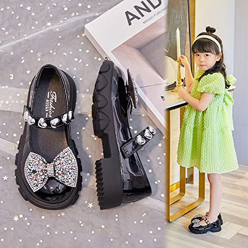 Toddler Little Girls Dress Shoes Mary Jane Glitter Shoes Low Heel Princess Shoes for Kids Party Wedding Flats Shoes Back to School Uniform Shoes2