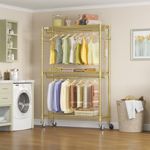 Image of VIPEK R2 Plus Rolling Clothes Rack Heavy Duty Closet for Hanging Clothes