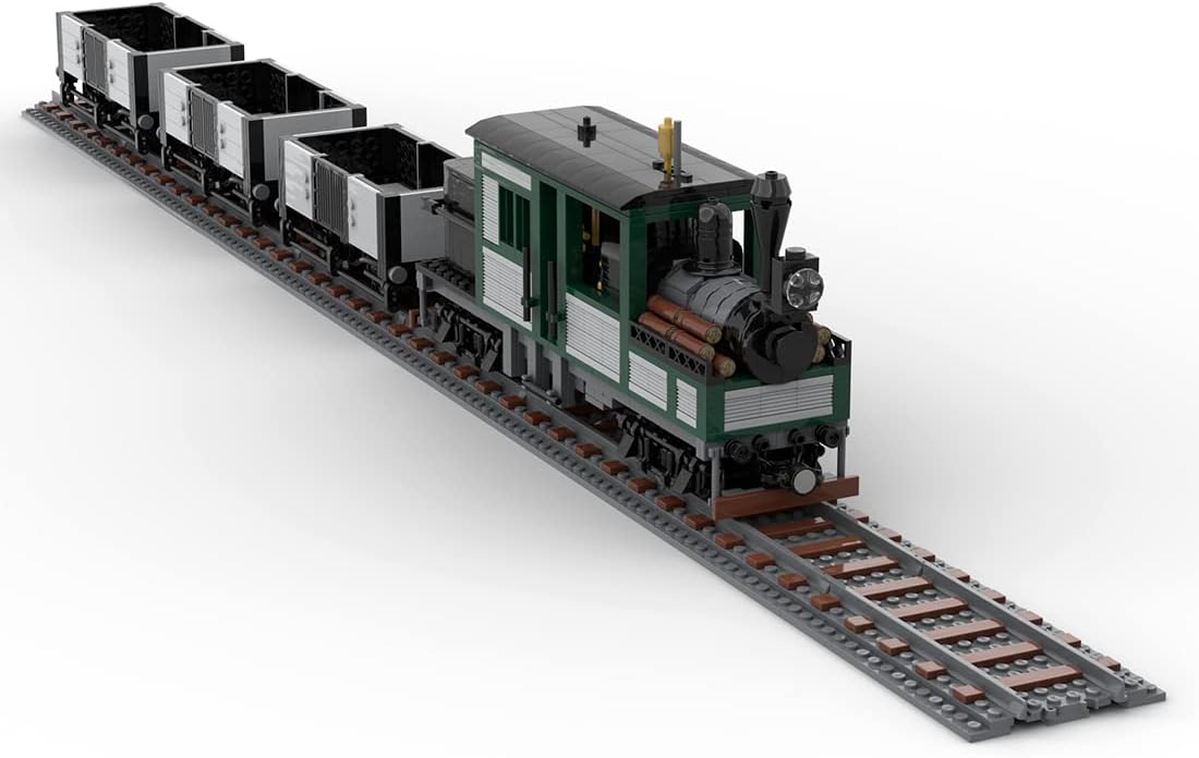 RuiyiF Steam Train Building Blocks Set with Train Plank Wagons and ...
