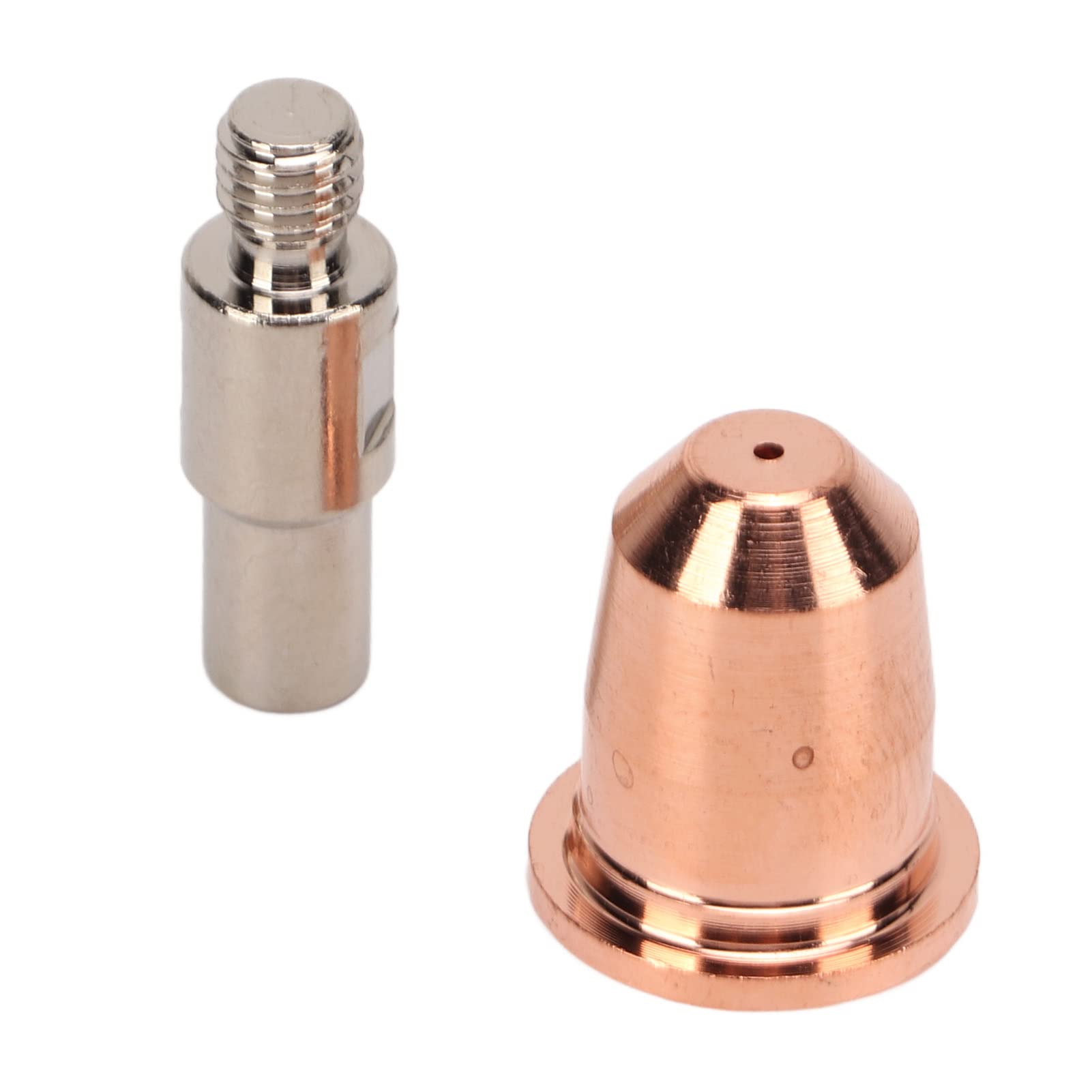 Respicefinem Csumables Nozzle 10×8×2 20Pcs Electrode Tip Nozzle 0.03In High Hardness Brass Electrode Nozzles Cups Kit For S45