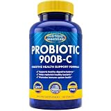 Nutrition Essentials Probiotics for Women and Men - with Lactase Enzyme and Prebiotic Fiber for Digestive Health - 80 Percent + More Potent Supplement for Gut Health Support - Vegan Formula