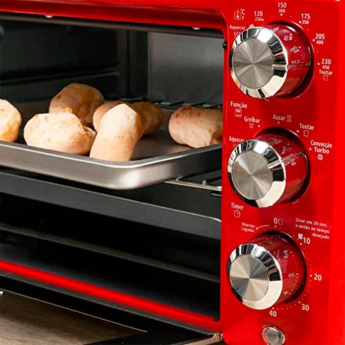 Forno Elétrico Oster Convection Cook, 18L, 110V, Vermelho, 1400W, TSSTTV7118R