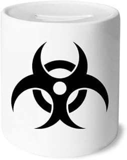 Chemical Toxic Radiation Harmful Pattern Money Box Ceramic Coin Case Piggy Bank Gift