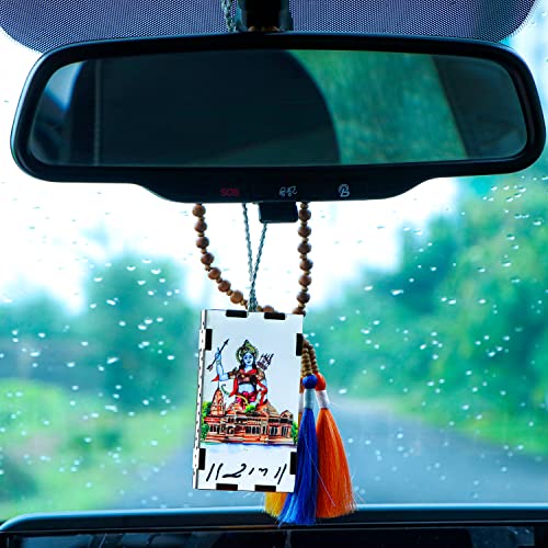Image of Car Air Freshener Auto Perfume Car Decor Accessory Wood Scent Essential Oil Aroma pendant for Car Mirror Hanging Car Interior Diffusers Exclusive gifts (1 pcs, FLORAL BLSSOAM FRAGRANCE)