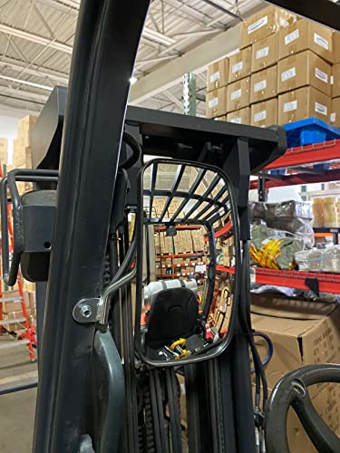 Maverick Advantage Universal Rear or Side View Mirror (4 5/8"x8") for Forklifts w/Mounting Arm