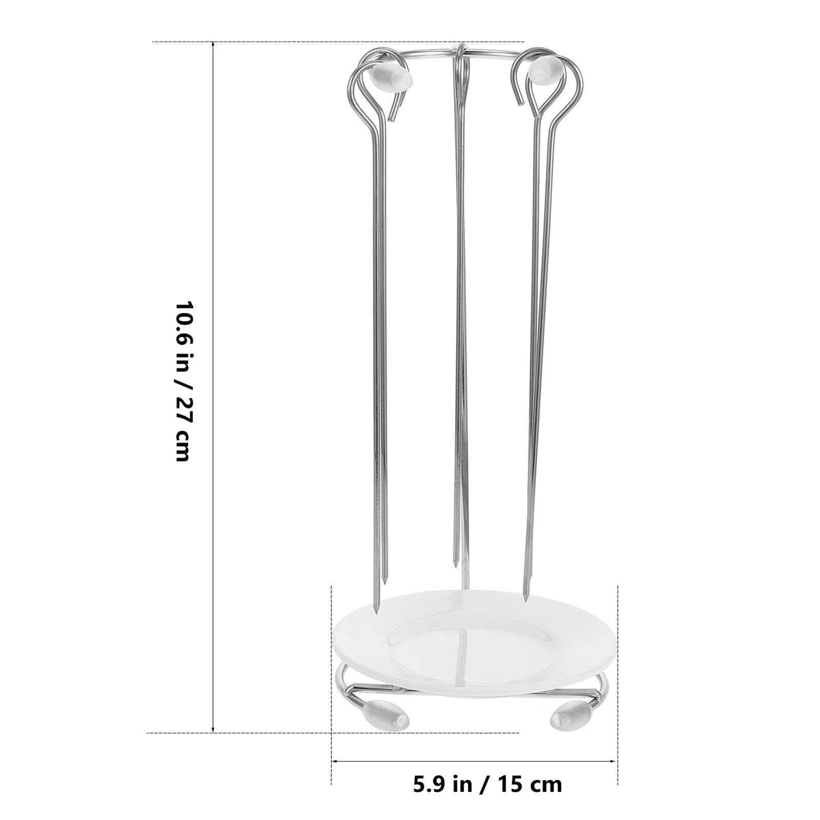 Hohopeti Supporto per Arrosticini Barbecue in Acciaio Inossidabile, Design Compatto e Facile da Pulire, Set per Grigliate All'aperto e Picnic