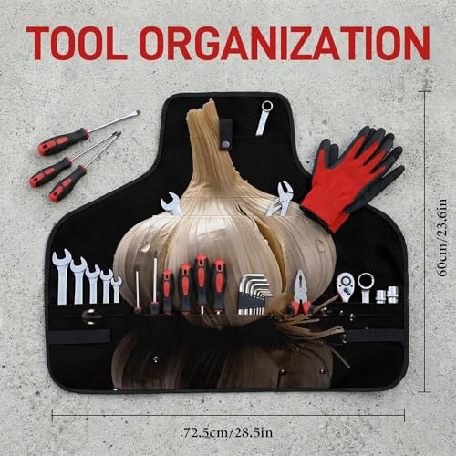 Delantal de trabajo multiusos Raw Garlic con 8 bolsillos miniatura 2