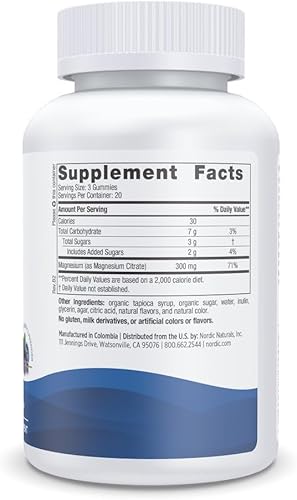 Miniatura 3 de Nordic Naturals Gomitas de magnesio para adultos, sabor arándano y lavanda, 60 gomitas - Suplemento de magnesio vegano para la mente, el estado de