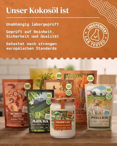 NaturaleBio Bio Kokosöl Nativ Kaltgepresst Unraffiniert