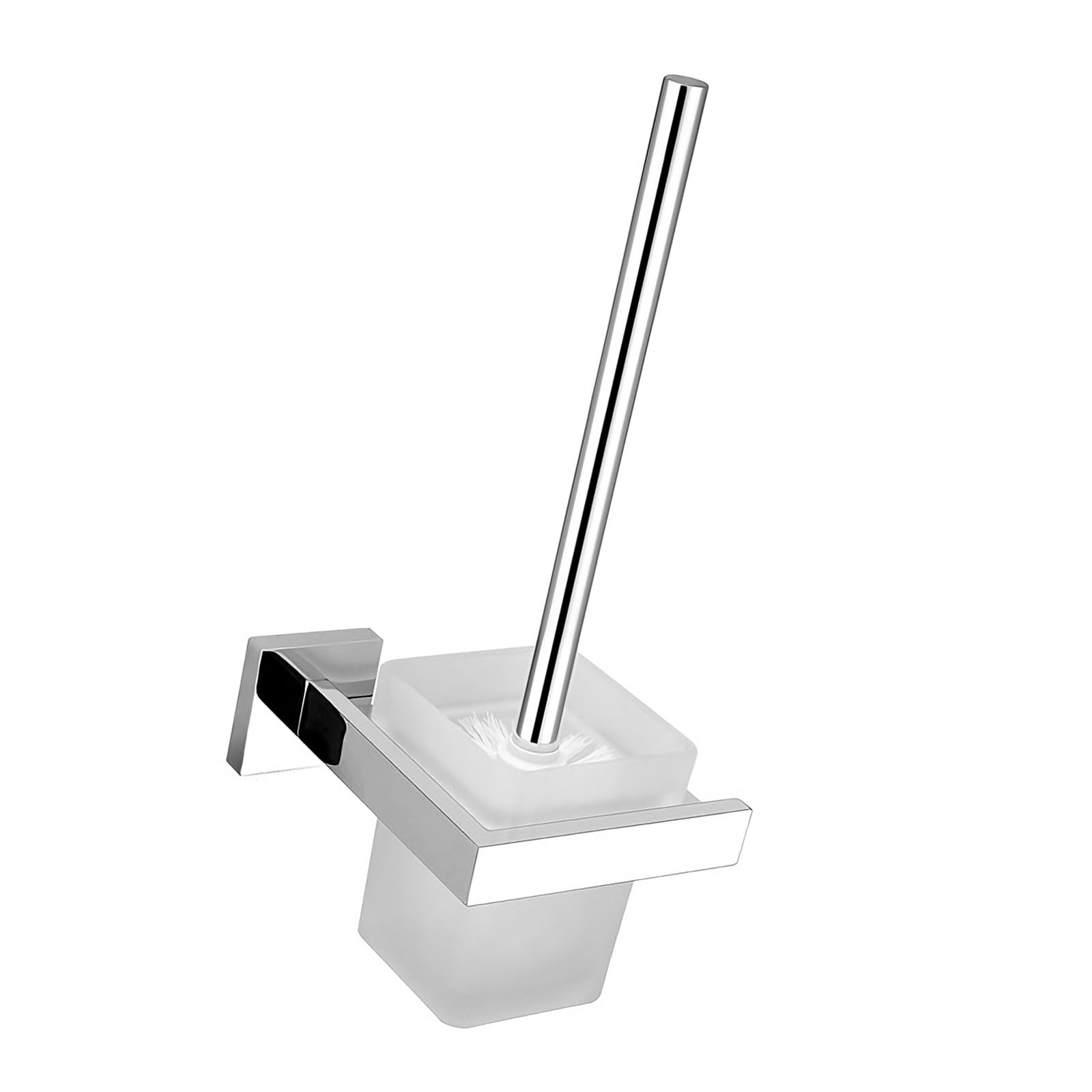 Steel Bathroom Toilet Brush Featuring Square Design Enhances Aesthetics Efficient Scrubbing Secure Stand for Bathroom Modern Toilet Brush