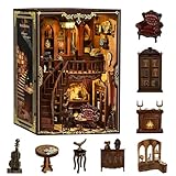 CRESYMME ミニチュアハウス ドールハウス ブックヌック キット 木製 DIY 立体 趣味 手作り（古風の文庫）
