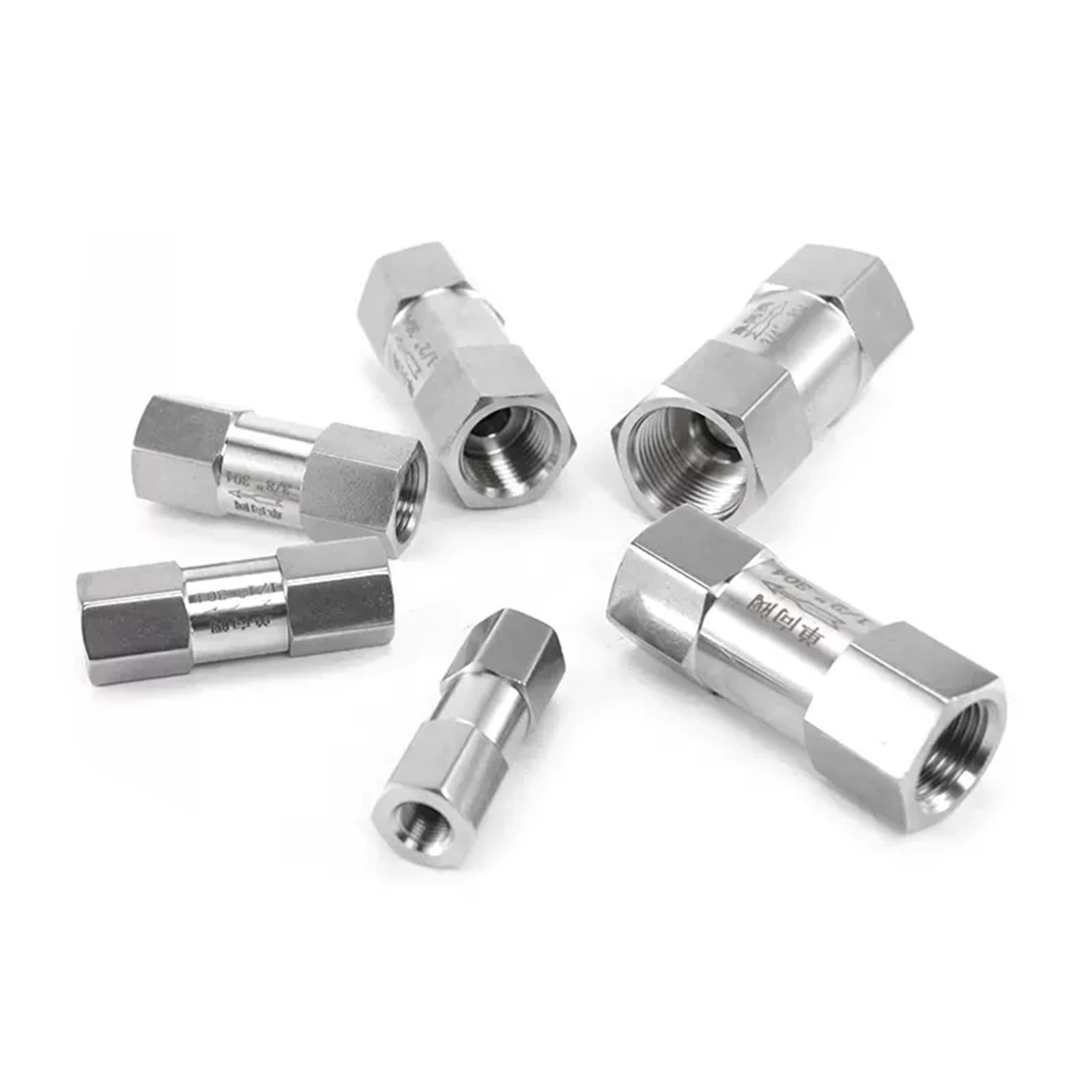 1 sztuka 1/8'' 1/4'' 3/8'' 1/2'' 3/4'' 1'' żeński 304 stal szlachetna zawór zwrotny wysokiego ciśnienia jednokierunkowy (1/8")