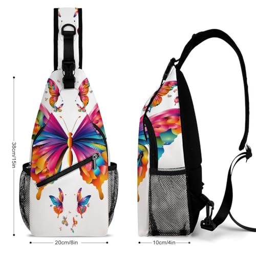 Bolso bandolera deportivo con mariposas para hombre y mujer miniatura 2