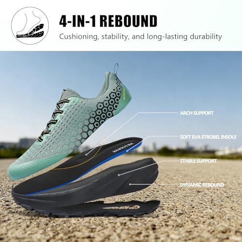 Image of Men's Wide Trail Running Shoes Comfortable Cushioned Hiking Walking Shoes with Arch Support Stability Non Slip Workout Cross Training Sneakers