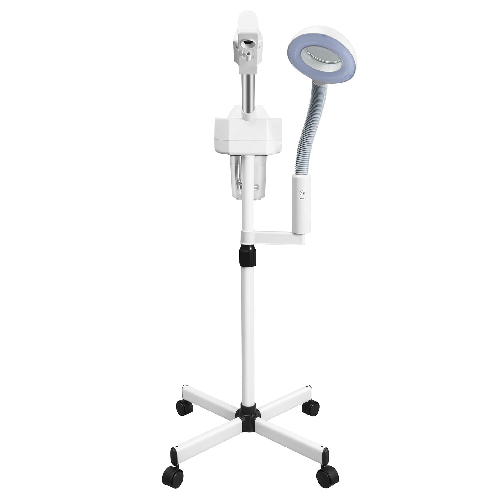 Parownik do twarzy 2 w 1, 800 W, profesjonalny parownik, z dyszą 360°, aromaterapia, kosmetyk do twarzy z 5 lampkami powiększającymi, do salonu spa, domu