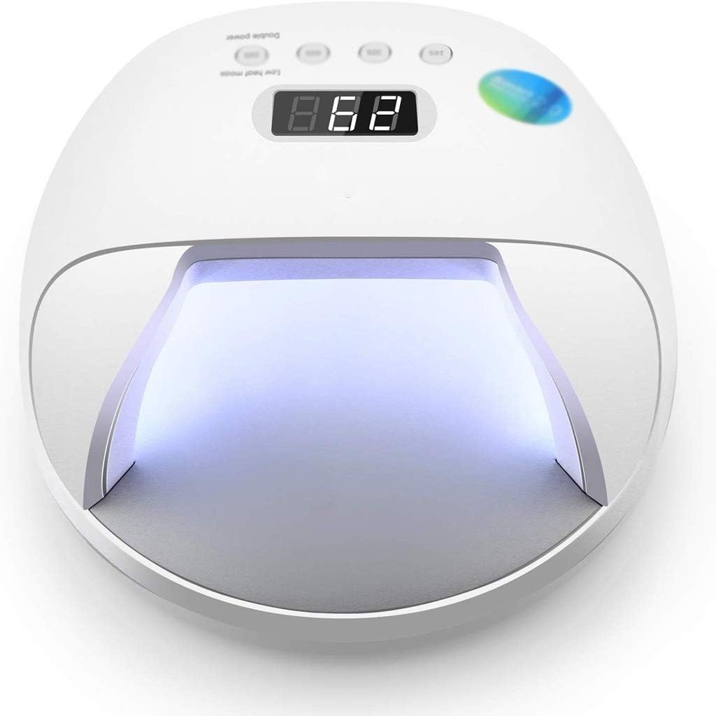 White Nail Light, Lamp Fast Drying Gel Polish with Smart Timer Memor