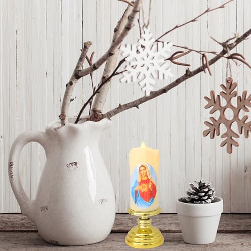Vela católica de la Virgen María para crear un altar de oración en casa 5