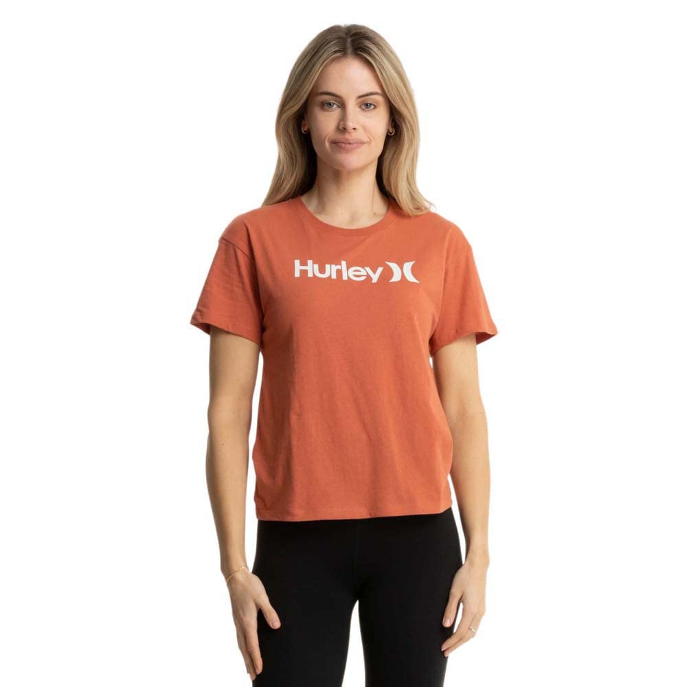 Hurley Women's O&o Seasonal Tee T-Shirt, Mineral Red, S