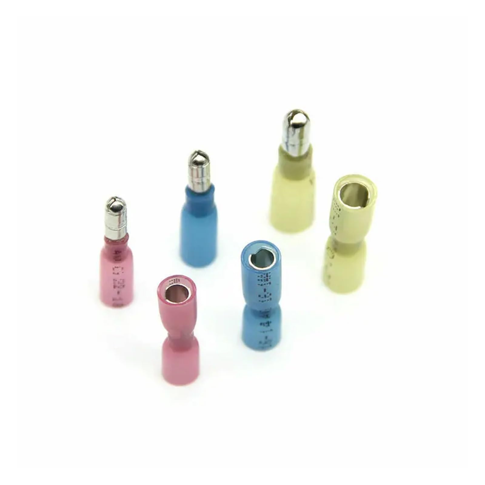 Set mit 60 Schrumpfverbindern, weiblich-männlich, für elektrische Kabel, Crimpklemmen, 10–22 AWG