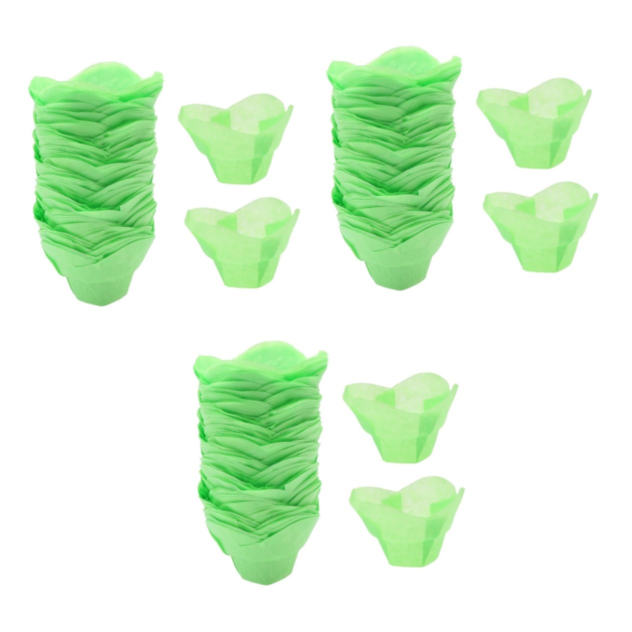 300piezas Envoltorios Para Forma De Loto Papel y Aceites Color Verde Para Cumpleaños y Bodas
