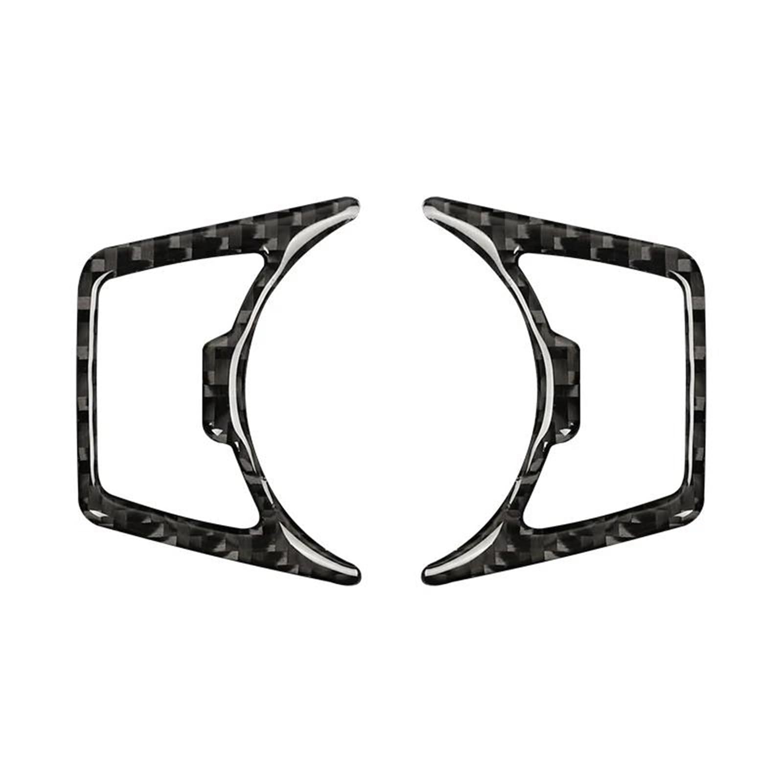 Carbon Fiber Car Headlight Switch Cover Trim Stickers Decoration Frame for Ford for Mustang GT 2015-2021