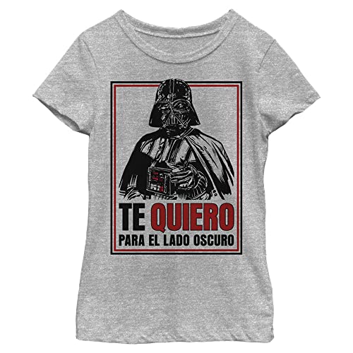 T-shirt Star Wars Te Quiero fille en coton gris chiné sport taille L