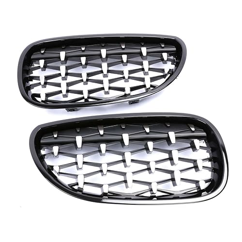 Grille de Calandre Diamant E60 E61 pour BMW Série 5 2003-2010 Météore Noir