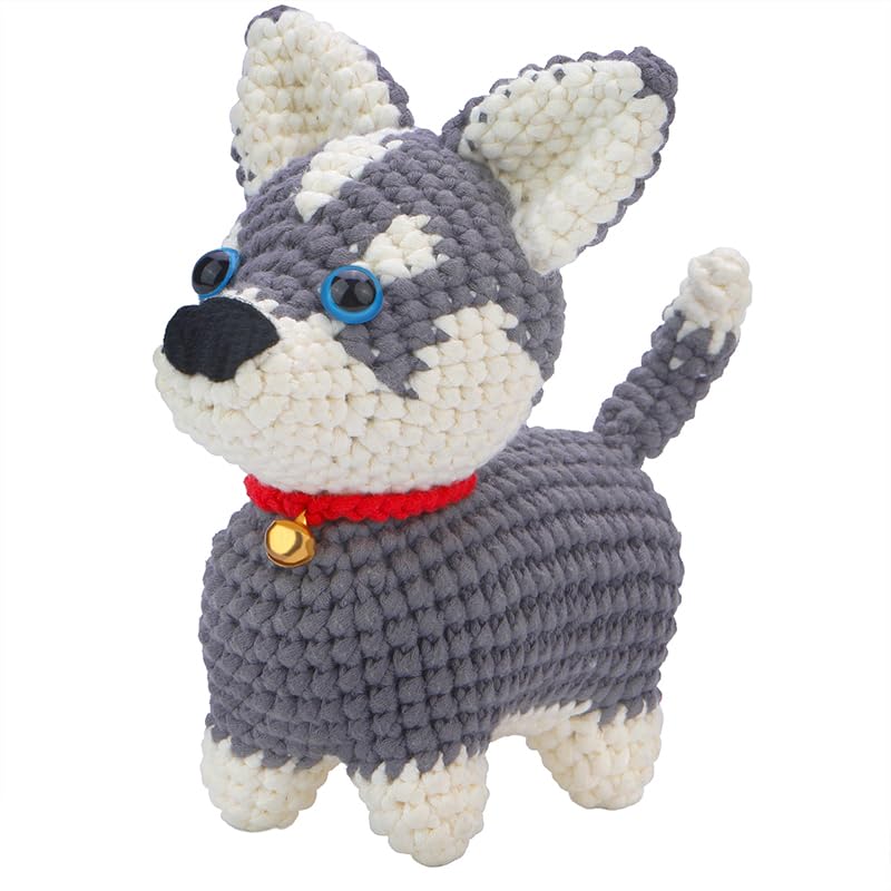 ligkeevan, Crochet Kit for Beginners, Crochet Animal Set for Adults and Children - Learn to Crochet Dogs with Step-by-Step Video tutorials and Instructions