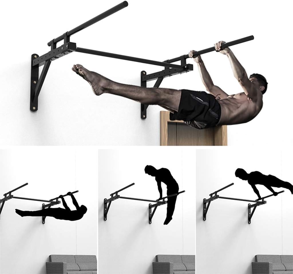 Hua Home Wall-Mounted Horizontal Bar, Double-arm Safety, Multi-Purpose Fitness Exercise Bar, Strength Training Equipment, Load 300kg