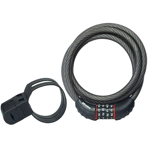 Master Lock Cable Lock, Set Your Own Combination Bike Lock, 6 ft. Long, Black, 8122D