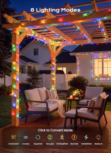 Minetom 4PC Christmas Outdoor Solar Lights Waterproof 400 LEDs 160FT - image 3