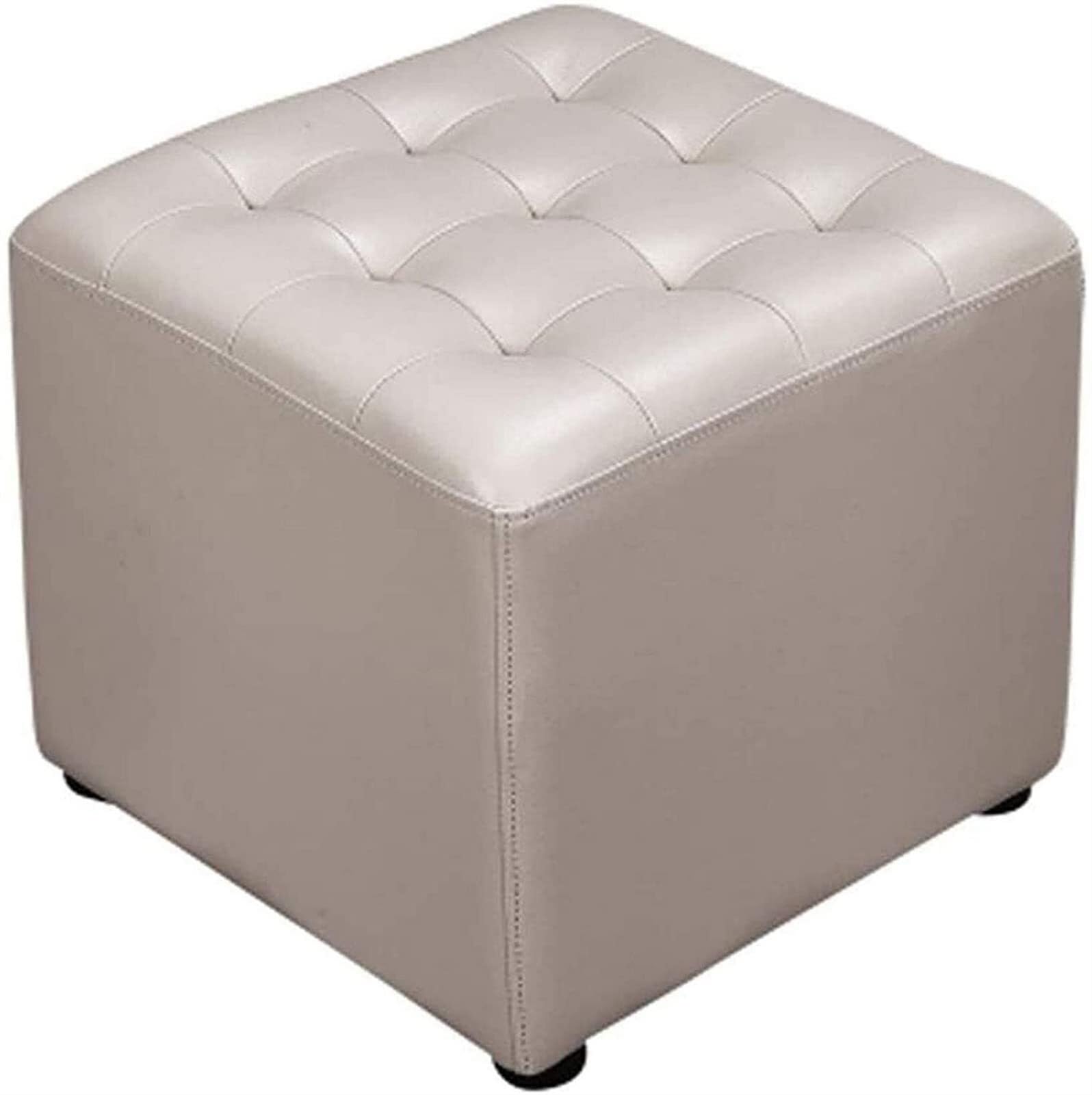 Repose-pieds en cuir PU gris pour sublimer votre coin lecture et salon chaleureux