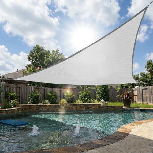 SHADEWIZ 32' x 32' x 32' White Sun Shade Sail Canopy Awning for Patio Backyard Lawn Garden Outdoor...