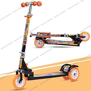 Kick Scooter for Kids Scooter for Kids 2 Wheel Smart Kids Scooter with Fold-able & Height Adjustable Handle-Runner Scooter with PU Wheels & Brake for Kids