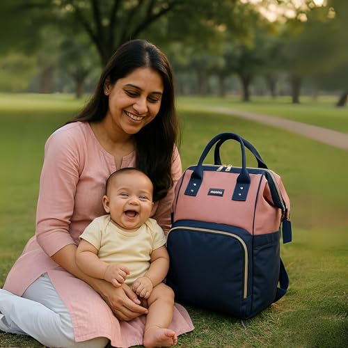 Image of MAMMA Diaper Bag for Mothers for Travel, Baby Bag for Mother Travel, Hospital Bag for Delivery Women, Baby Diaper Bag for Mom, 12 Pockets Diaper Bags for Mothers with 9 Months Warranty