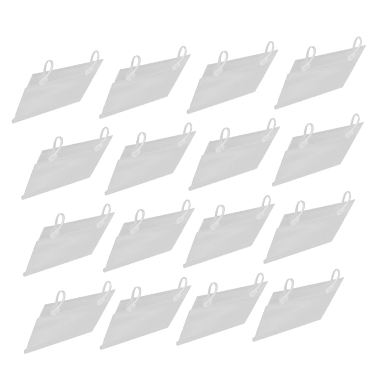 TOPBATHY Porta Etichette Prezzi Design Semplice e Chiaro 40 Pezzi in Pvc Trasparente per Esposizione e Pubblicità su Scaffali e Supermercati