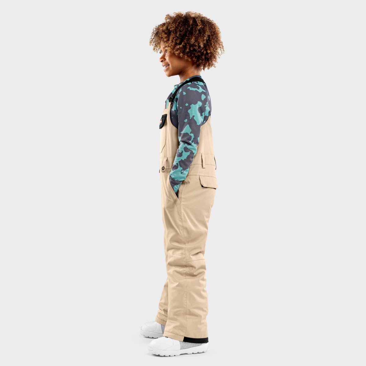 SIROKO Pantaloni sci e neve Native Beige Ragazzi e Ragazze 7-8 (128 cm), beige, 7-8 (128 cm)
