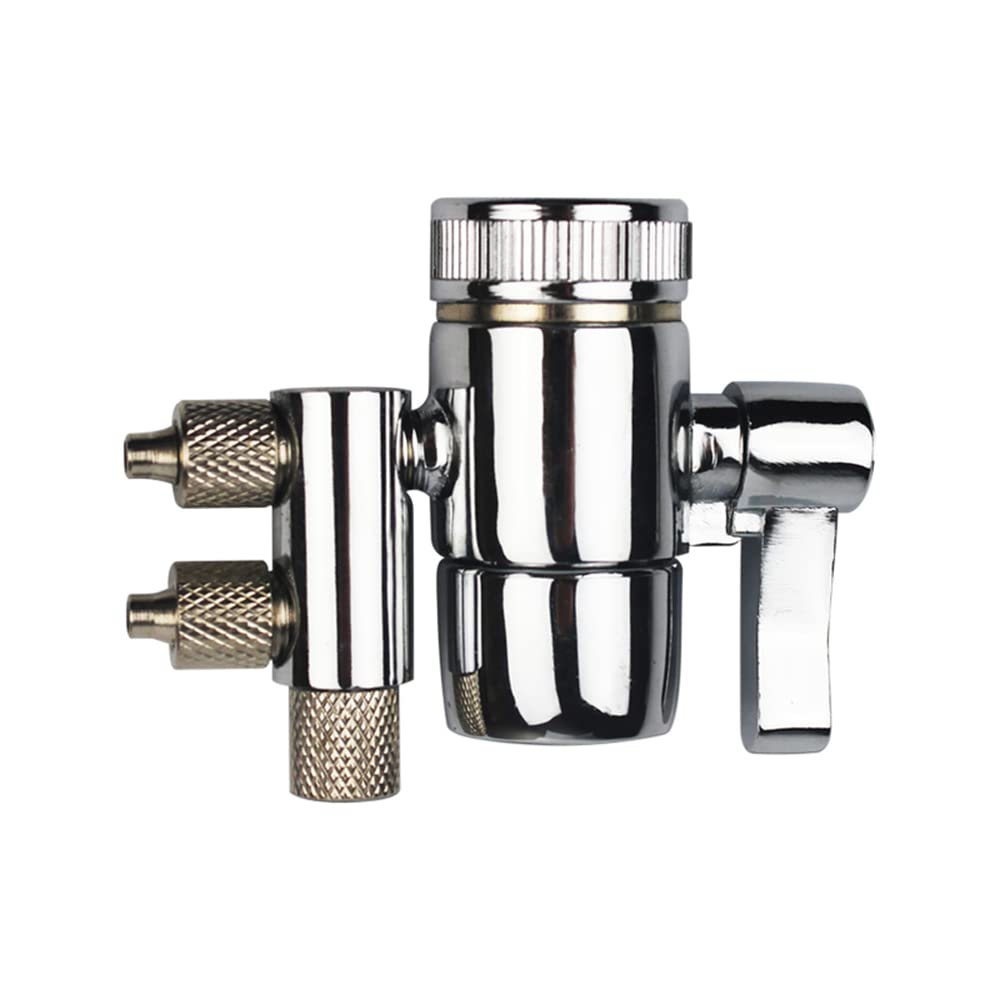 PAROAD 2-Way 3/8 Inch OD Chrome-Plated Faucet Switching Valve for Countertop Water Filter Water Purifier