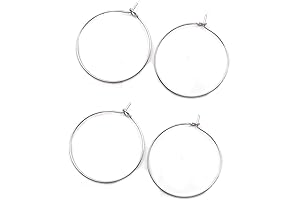 Adabele Stainless Steel Round Hoop Earring Findings